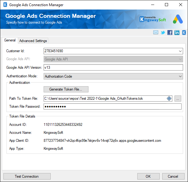 SSIS Google Ads Connection
